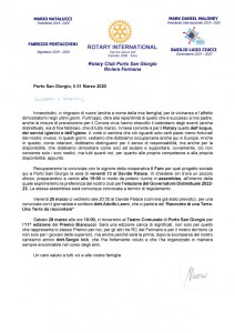 Lettera del mese di marzo 2020