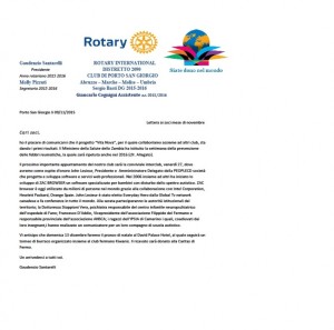 Rotary lettera mese Novembre 2015